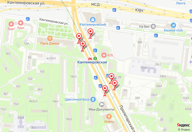 Станция метро Кантемировская (Замоскворецкая линия, Москва)