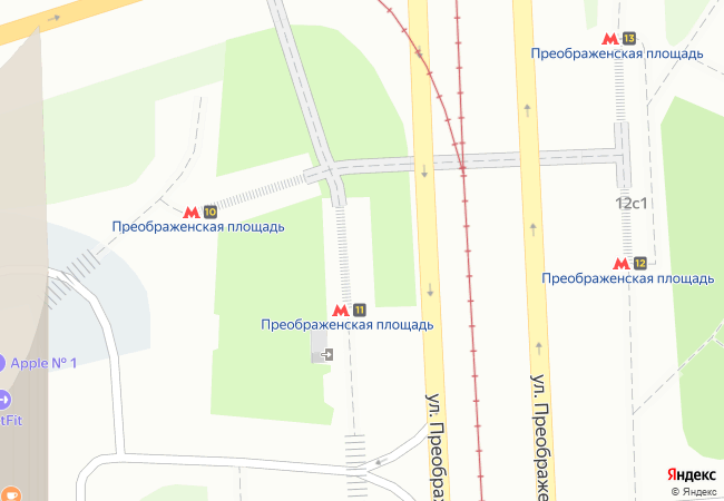 Преображенская площадь, вход-выход 11 в южный вестибюль — Преображенская площадь (Сокольническая линия, Москва)