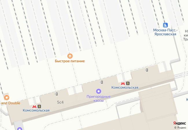 Комсомольская, вход 1 Сокольнической линии с Ярославского вокзала — Комсомольская (Сокольническая линия, Москва)